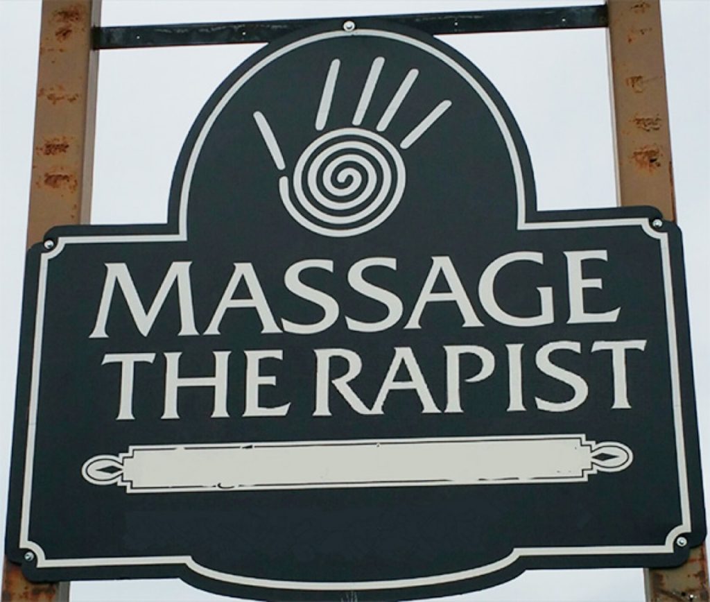 massage therapist with bad kerning