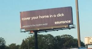 sign that reads “cover your home in a click but due to bad kerning the click reads as dick.