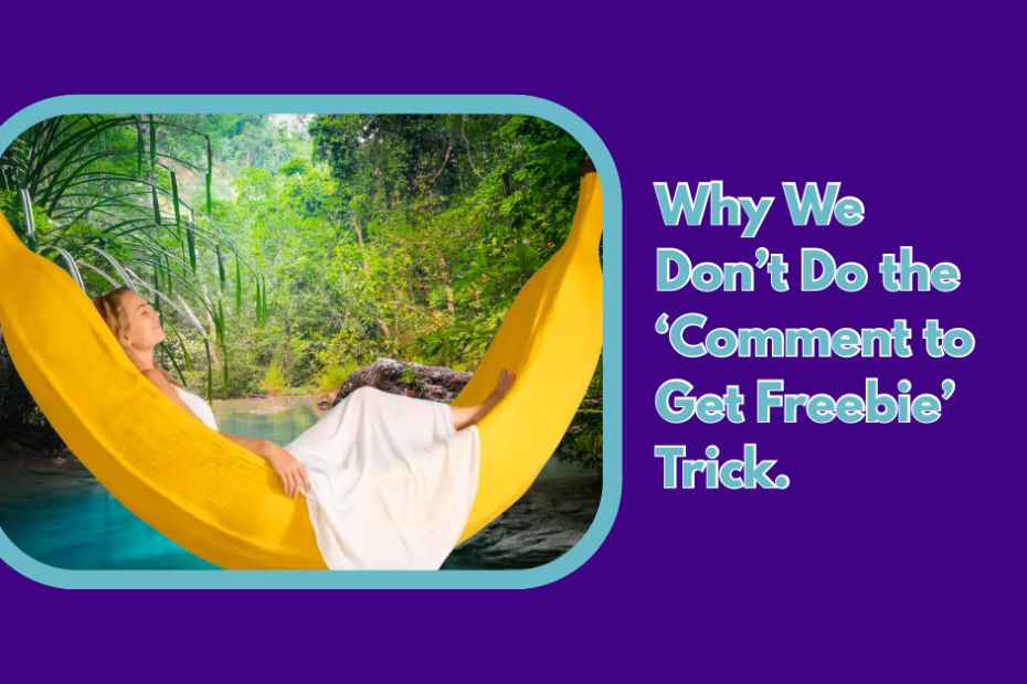 Why we don’t do the “comment for freebie” trick