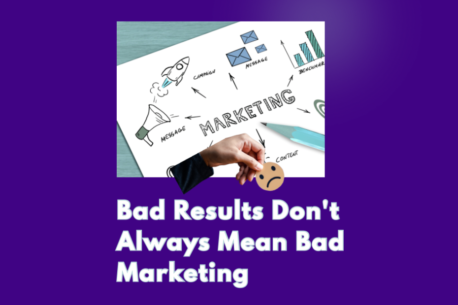 Bad results Don’t Always Mean Bad Marketing